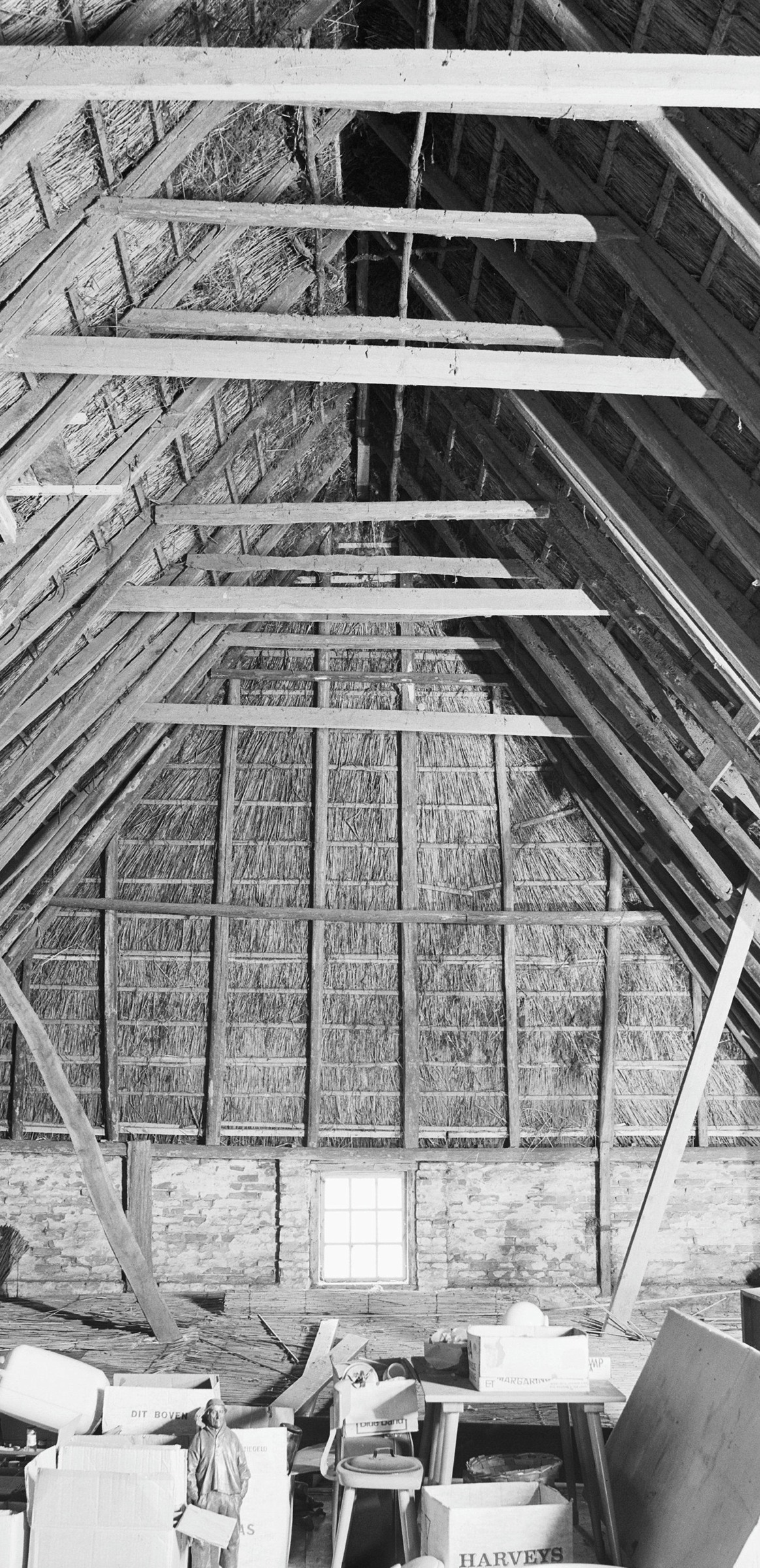 De historische kapconstructie. A.J. van der Wal / RCE, 1972; uit de familie-uitgave.